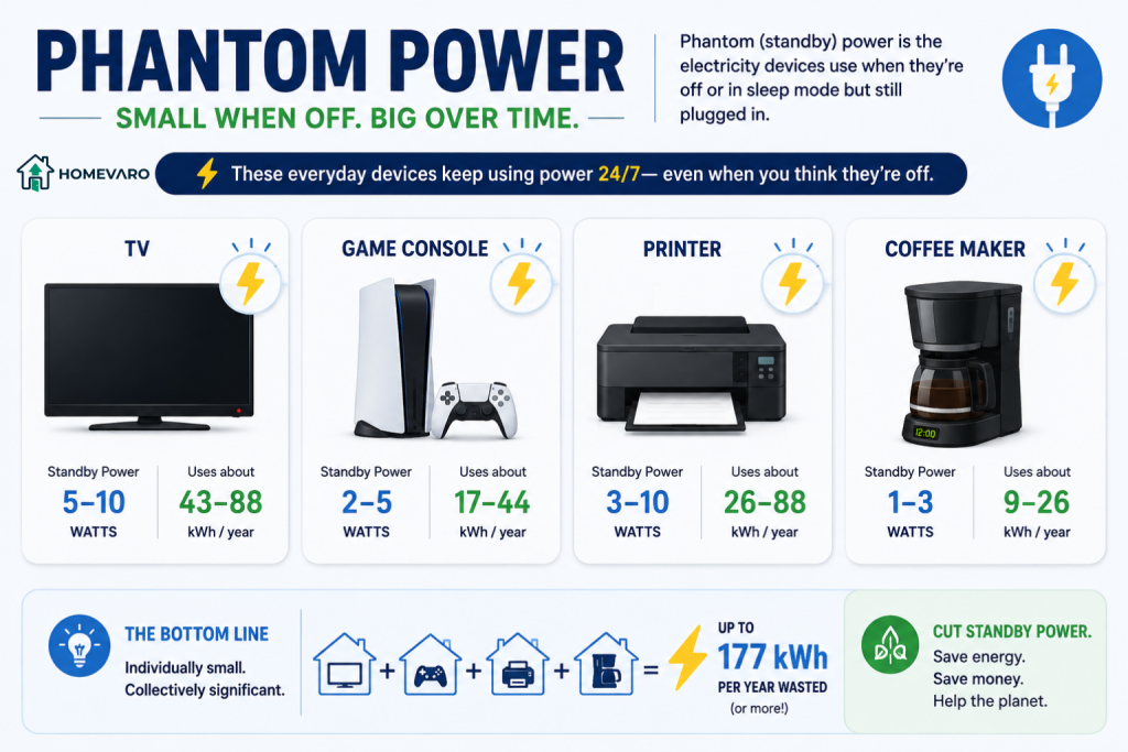 Standby power also called phantom power explained