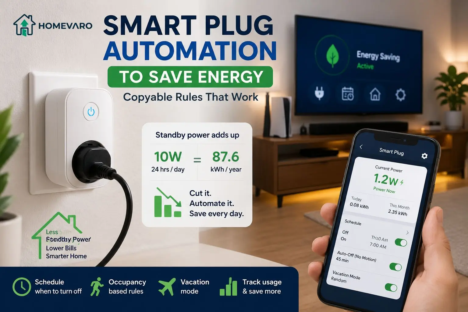 Smart Plug Automation to Save Energy: Copyable Rules