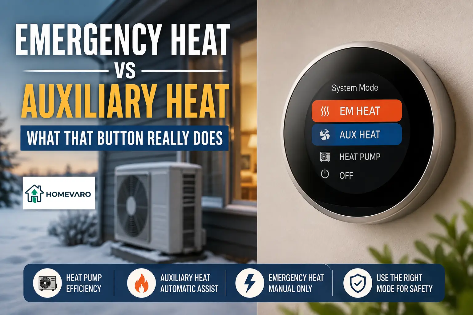Emergency Heat vs Auxiliary Heat: What That Button Really Does